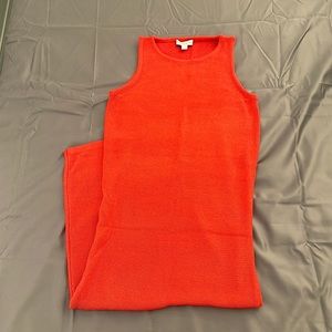 Crochet Knit Orange Sundress
